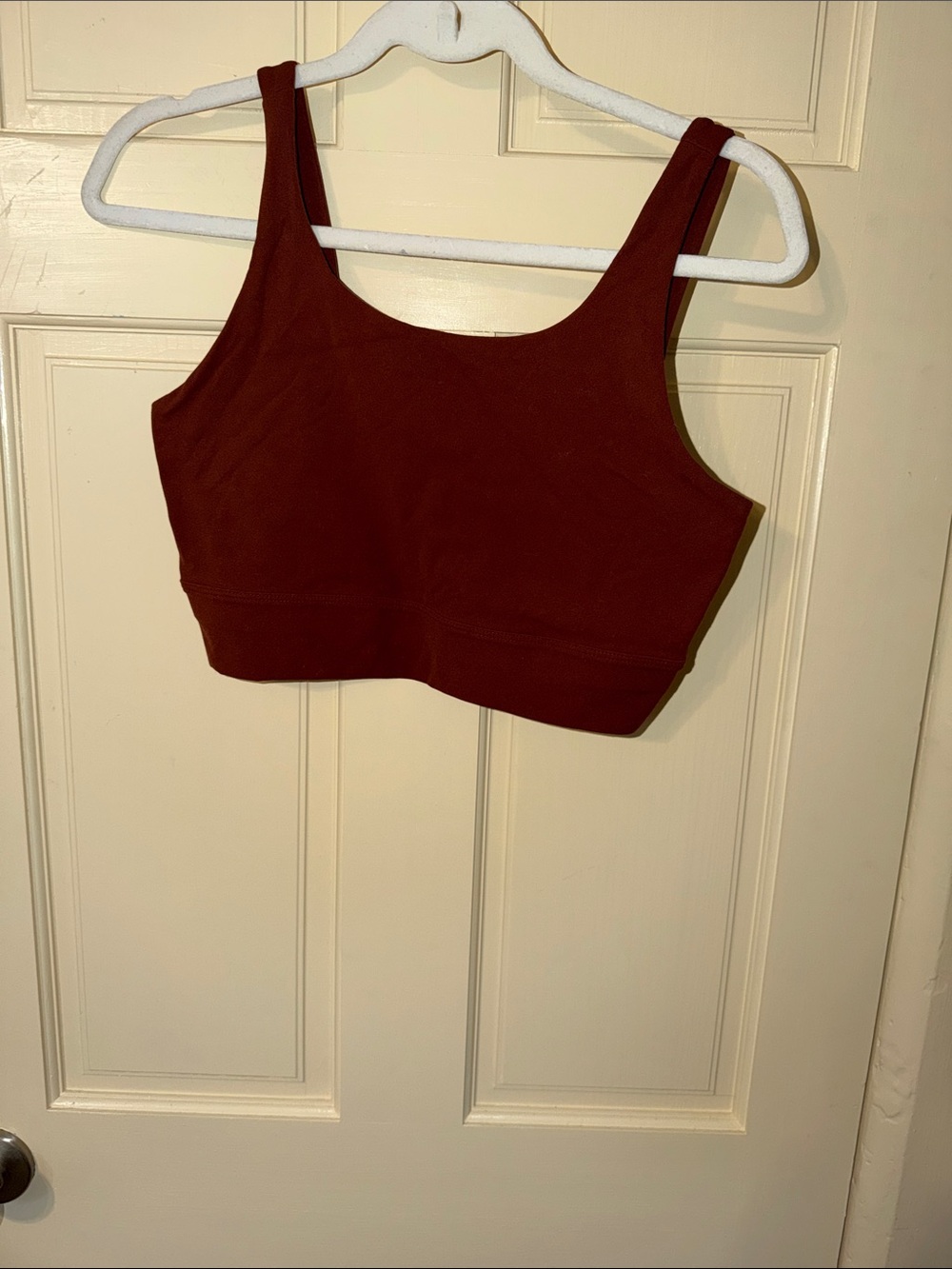 Nike Yoga Dry Fit Women’s Scoop Neck Crop Tank Top - Deep Maroon